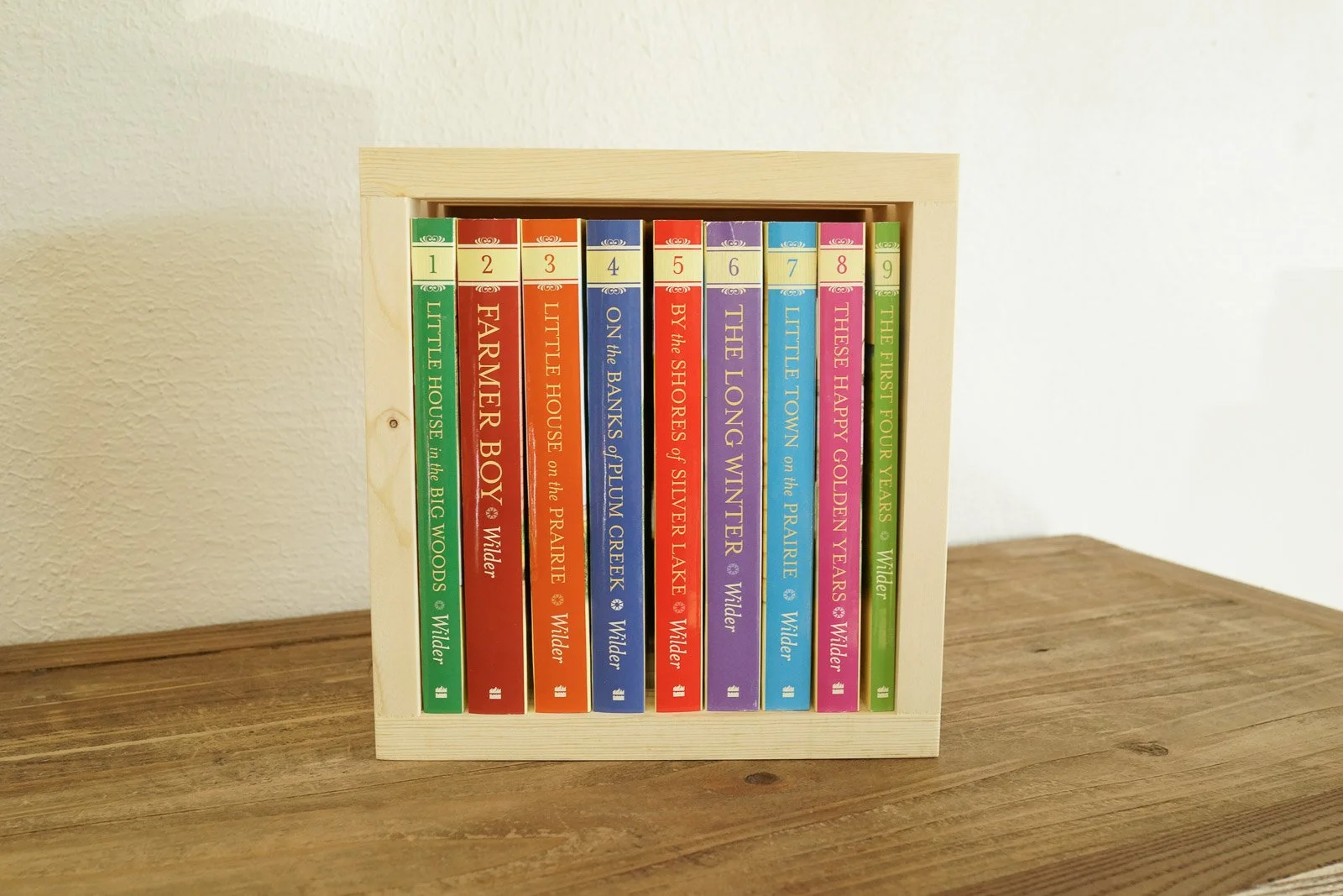 Color Edition Paperback Little House Nine-Book Set In Wooden Crate